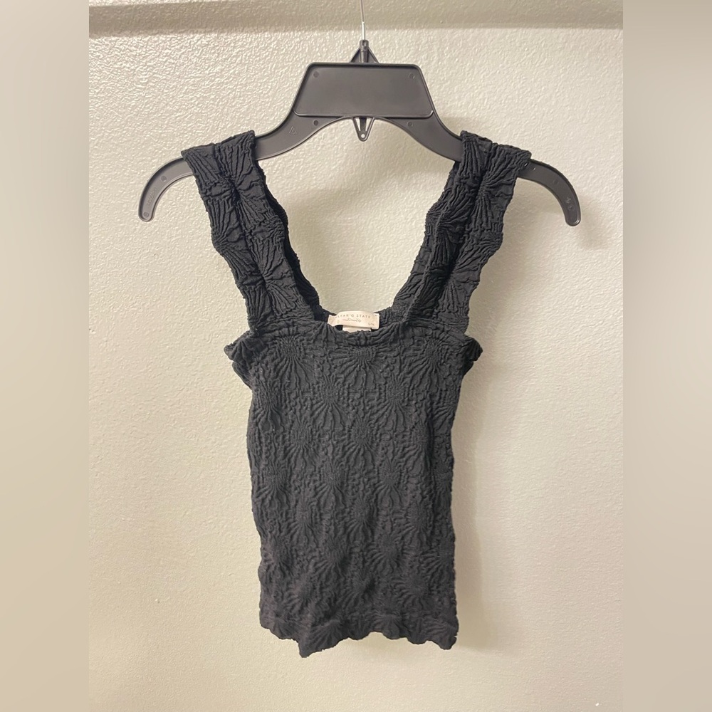 Altar'd State Black Textured Tank Top